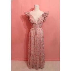 Stunning Pink Floral Maxi Dress